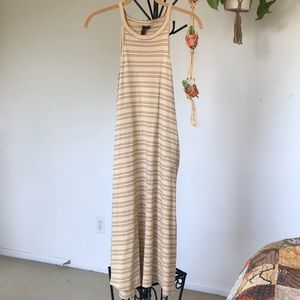 Cream stripped dress